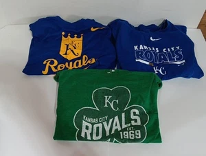 Kansas City Royals 2XL T Shirt Lot Of 3. Nike T Shirt, Nike Dry Fit, Fanatics - Picture 1 of 13