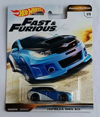 Hot Wheels 2018 *Premium* *Fast & Furious* *Subura Impreza WRX STI* pilotos reales  Foto 1 de 4
