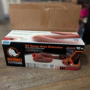 Camco 39864 RhinoEXTREME 10' RV Black/Orange Sewer Extension Hose - Foto 1 di 5