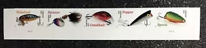 2025USA Forever Freshwater Fishing Lures - Bottom Plate Block of 5 mint - Picture 1 of 1