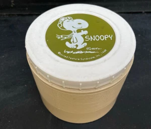 Vintage 1969 Peanuts SNOOPY Green Small Plastic Thermos Rare Red Baron - Picture 1 of 5