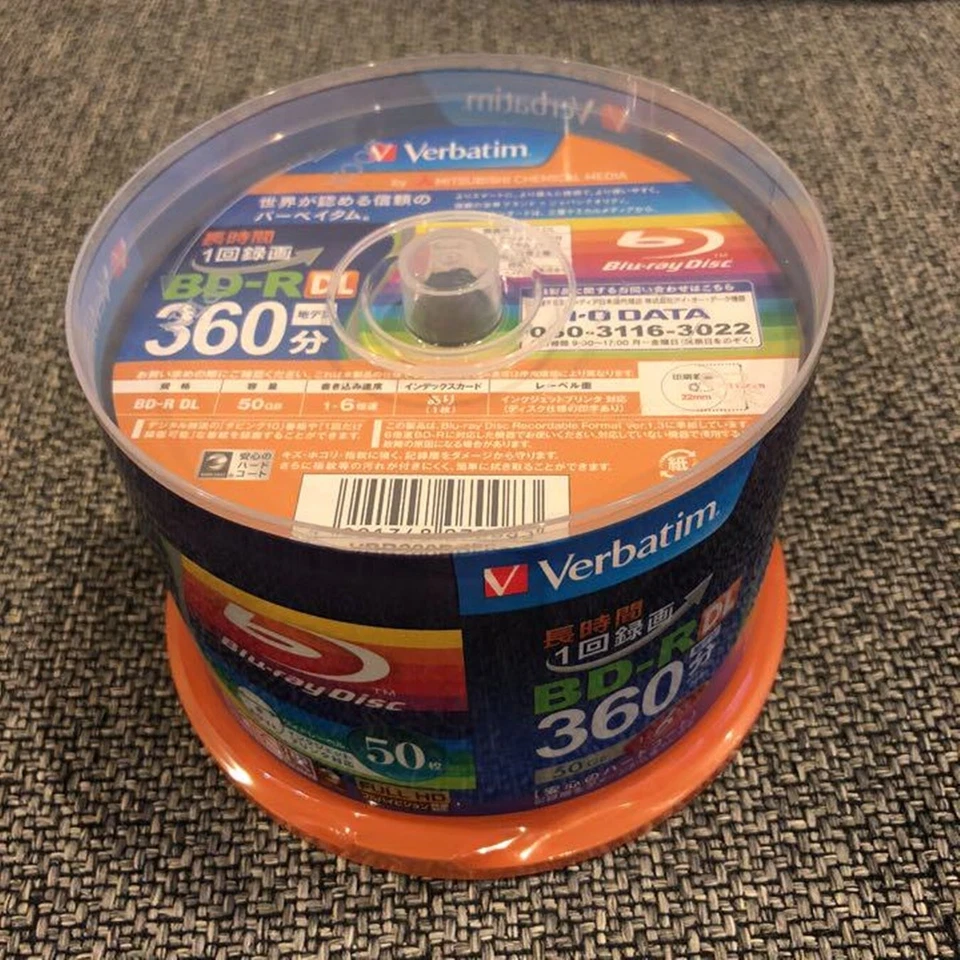 Verbatim Blank Blu-ray BD-R DL 50GB 1-6x 50pcs VBR260RP50SV1 Express - Image 1 of 1