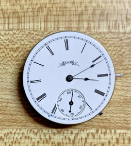 1888 Elgin Grade 95 Pocket Watch Movement 6 size for parts 7 Jewels USA - Picture 1 of 4