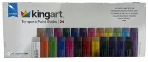 Kingart™ Studio Tempera Thick Paint Sticks Colors Quick Drying 24 Pcs - Picture 1 of 3