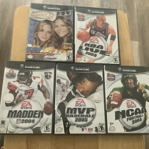 CIB Nintendo Gamecube Lot 5 NBA Live 2003 Ncaa Football MVP Baseball Madden 04 - Picture 1 of 6