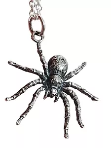 Spider Necklace Tarantula Pendant Arachnid 925 Sterling Silver 18" Chain Boxed - Picture 1 of 24