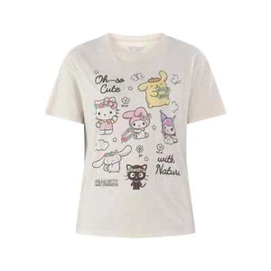Hello Kitty And Friends Spring Graphic T-Shirt Juniors XXL 20 Beige - Picture 1 of 8