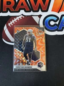 2021 Panini Mosaic Prizm Mosaic Reactive Orange RC Christian Barmore #358 Pats - Bild 1 von 2