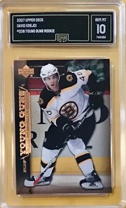 2007 Upper Deck - YOUNG GUNS #208 - DAVID KREJCI - Rookie - GMA 10  GEM MINT