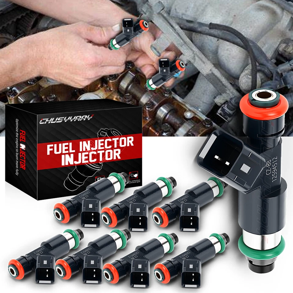 x8 New Upgraded Fuel Injectors for 2007 08 09 Chevrolet Avalanche 5.3L 12594512 - Image 1 of 4