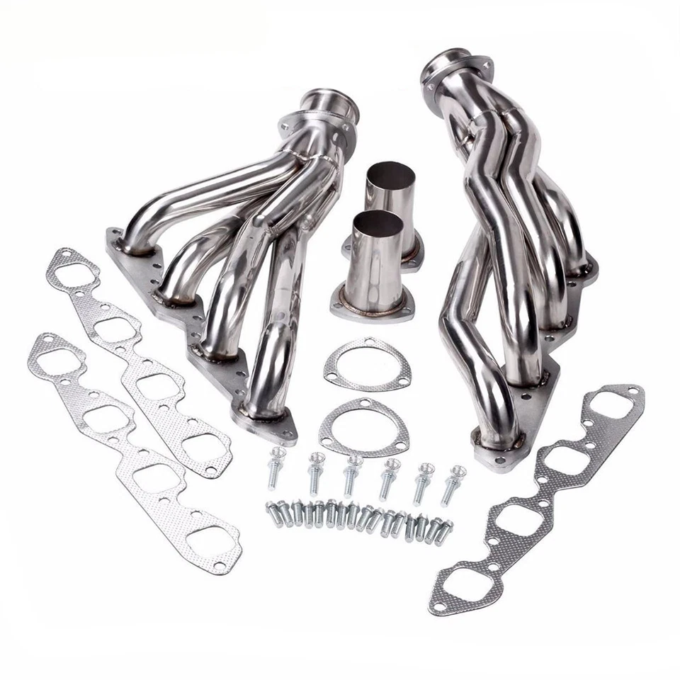 Stainless Steel Shorty Manifold Header for Chevy GMC V8 396 402 427 454 502 Foto 1 de 4