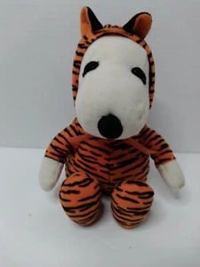 🌈 Vintage Whitman's Peanuts Snoopy In Tiger Halloween Costume Plush Figure Toy - Picture 1 of 4
