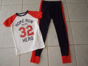 Boys Size 12 GAP KIDS Baseball Short Sleeve Shirt Pants Pajama Set - Picture 1 of 6