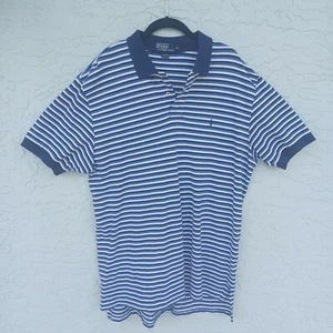 Polo Ralph Lauren Men's Sz. XL Short Sleeve Shirt Extra Lg. Blue/White Stripes - Picture 1 of 9