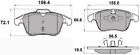 NAP Front Brake Pad Set for Volvo S60 T6 3.0 Litre May 2010 to March 2014