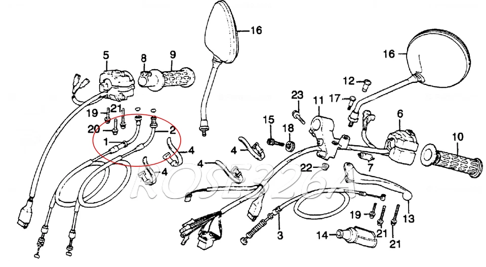 Cable de acelerador de tracción y empuje para Honda Silver Wing 650 GL650 Foto 1 de 1