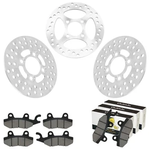 Front Rear Brake Disc Rotor W/ Pads For Yamaha Raptor 700 YFM700R 2006 2007 2008 - Picture 1 of 1