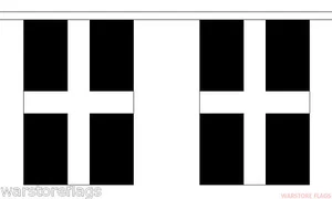 CORNWALL COUNTY FLAG BUNTING 9 metres 30 flags TRURO CORNISH - Picture 1 of 1