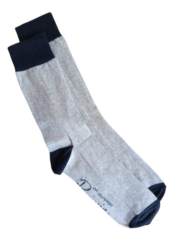 ORIGINAL PENGUIN | Mens Grey Tipped Solid Plain Socks One Size UK 7-11 EU 41-46 - Imagem 1 de 1