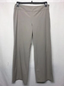 Pantalones para mujer Eileen Fisher grises pierna recta con cremallera lateral mezcla poliéster talla L - Imagen 1 de 12