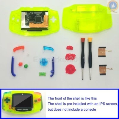 Colorful Yellow Green GBA GameBoy Advance IPS Screen Drop in LCD Backlight Kit - Image 1 of 3