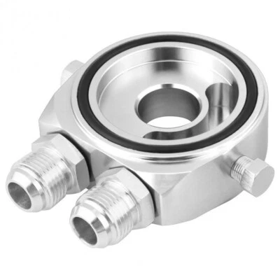 Car Oil Filter Temp Pressure Cooler Sandwich Plate Adapter Sensor Aluminum Alloy - Image 1 of 4