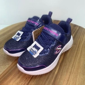Skechers Bounder Girly Groove Navy Little Girls Sneakers Size 11 NWB 303528L/NVY - Picture 1 of 14