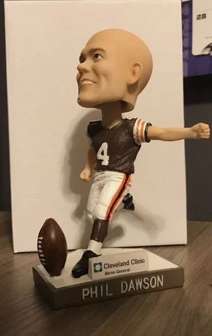 Phil Dawson 2021 Akron Rubberducks Bobblehead - Cleveland Browns Cover