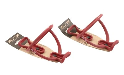 Elite T-Race Soft Touch Water Bottle Cages 29g Amaranth Maroon Two Pack NEW - Image 1 of 4