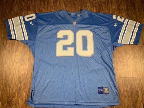 Detroit Lions Barry Sanders authentic Reebok throwback jersey size 52 Cover