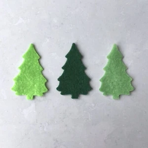 Felt Christmas Trees, Die Cut Felt Trees, Medium Sized Trees - Picture 1 of 9