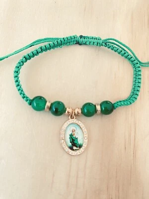 12  Baptism Favor Recuerdos De Bautizo San Judas  Rosario St Jude Bracelets - Image 1 of 2