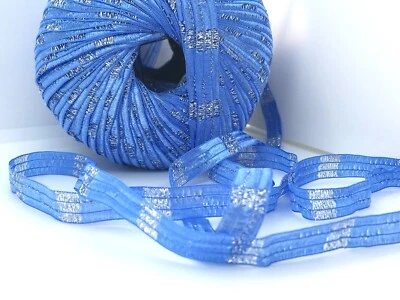 Memento Royale Berlini Glitter Ribbon Yarn #120 Brilliant -Blue Silver Metallic  - Image 1 of 4