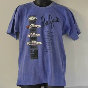 Peter Brock Vintage T Shirt Large 25 Years in Motorsport Career Victories Holden - Picture 1 of 2