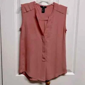 H&M Trägertop rosa rosa rosa ärmellos V-Ausschnitt Größe 2 - Bild 1 von 6