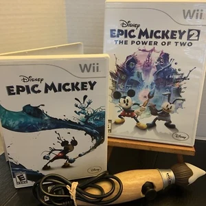 Epic Mickey 1 &2 Power Of Two Paint Brush Controller CIB testato e funzionante foto - Foto 1 di 8