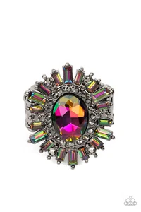 ~Attitudine Astrale~ Anello Multicolore VERSAMENTO OLIO Paparazzi Gioielli Vita di Festa - Foto 1 di 2