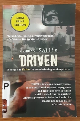 Driven by James Sallis PB 2012 LARGE PRINT LP first edition crime thriller noir - Image 1 of 4