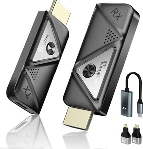 Wireless HDMI Transmitter and Receiver Plug & Play Portable Extender 4K 2.4/5GHz - Picture 1 of 8