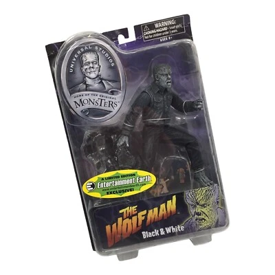 Sellado Diamond Select The Wolfman Universal Monsters Blanco y Negro Lon Chaney Foto 1 de 4
