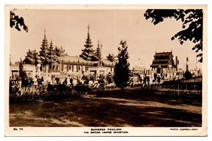 RPPC 1924 Pabellón Birmano, Exposición Imperio Británico, Londres, Inglaterra - Imagen 1 de 2