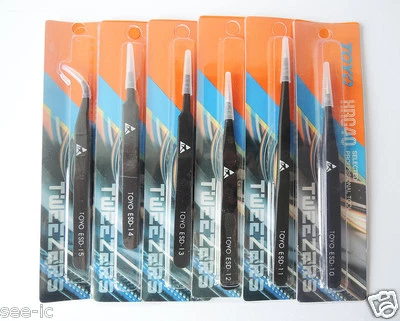 6pcs   Anti-static Precision Tweezer Maintenance Set Professional Quality  Steel - Image 1 of 4