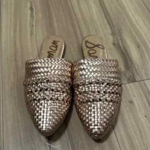Sam Edelman Women's Woven Mules - Bronze SIZE 6 - Picture 1 of 8