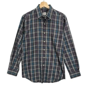 Peter Millar Mens Long Sleeve Collared Button Down Plaid Shirt Size Medium - Picture 1 of 9