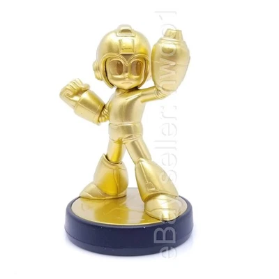 Figura Nintendo Amiibo: Mega Man Gold Edition, 3DS WiiU Switch Smash Bros Foto 1 de 4
