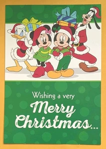 Mickey Mouse "Wishing A Very Merry Christmas" Greeting Card (+ Envelope 5x7") - Picture 1 of 4