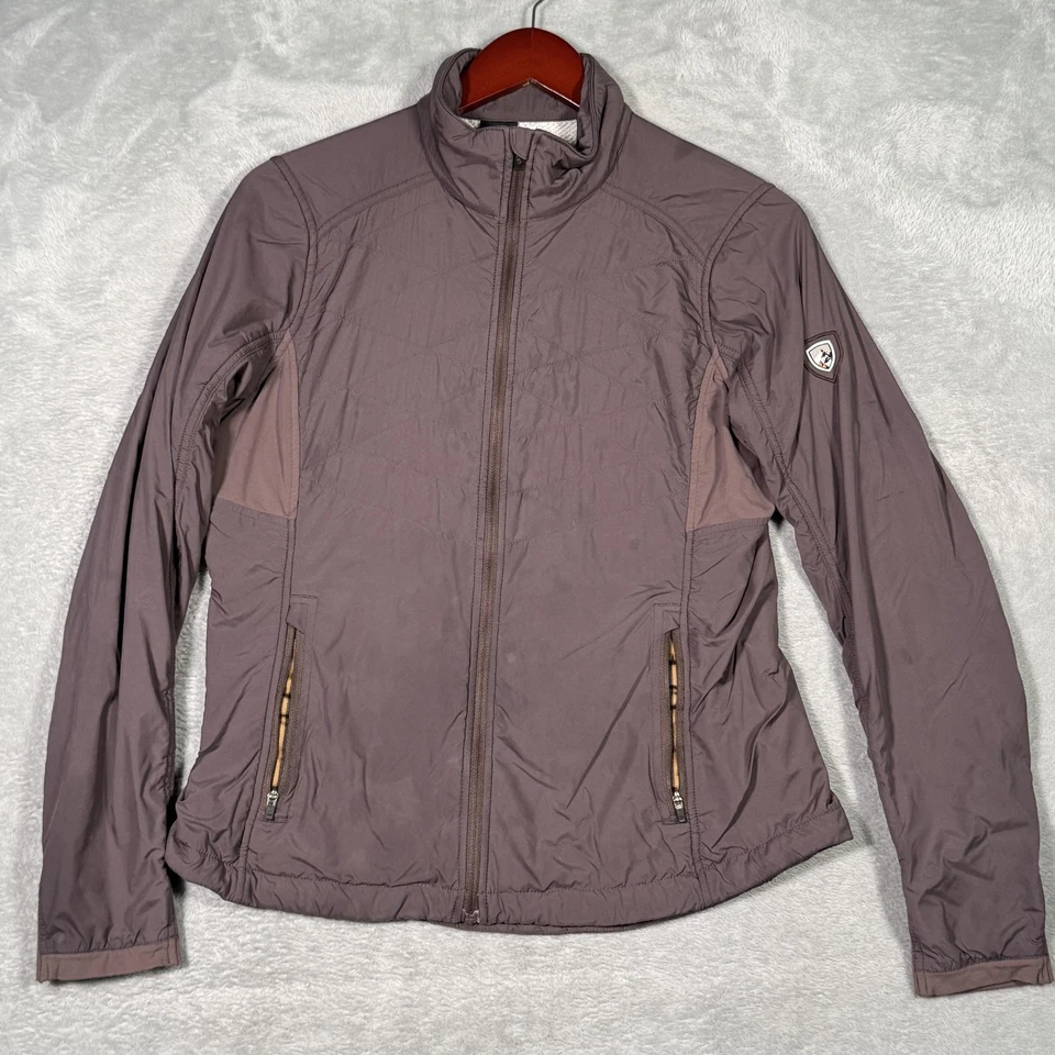 Chaqueta Kuhl The One Mujer Pequeña Púrpura Forrada de Vellón Softshell Senderismo Aire Libre* Foto 1 de 4