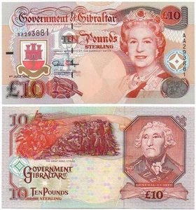 Gibraltar - 10 Pounds 1995 UNC Pick 26a Lemberg-Zp - Picture 1 of 1
