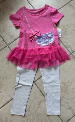 Túnica y Leggings Toughskins Niña Talla M 5/6 Rosa Encaje Primavera Verano Nuevos con Etiquetas Foto 1 de 3