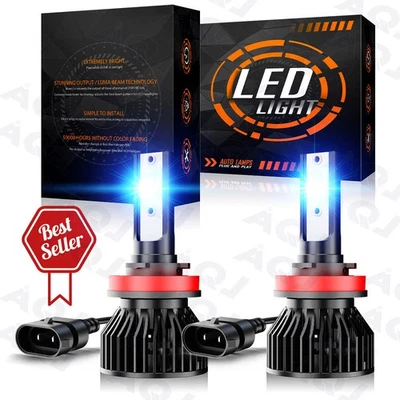 8000K Ice Blue LED Headlight High Low Beam H11 for INFINITI QX30 2017-2019 - Image 1 of 4